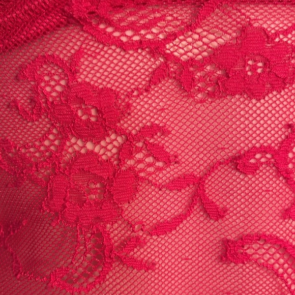 36C Vs Victoria’s Secret Very Sexy Red & Pink Lace lingerie slip baby doll - Picture 6 of 15